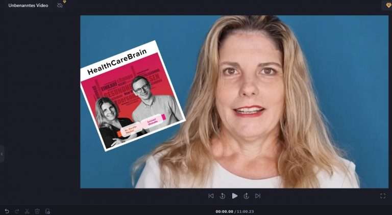 Kerstin Stachel mit Video und Werbung für HealthCareBrain